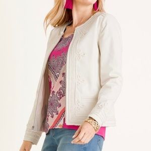 Chico’s Tonal Embellished Jacket